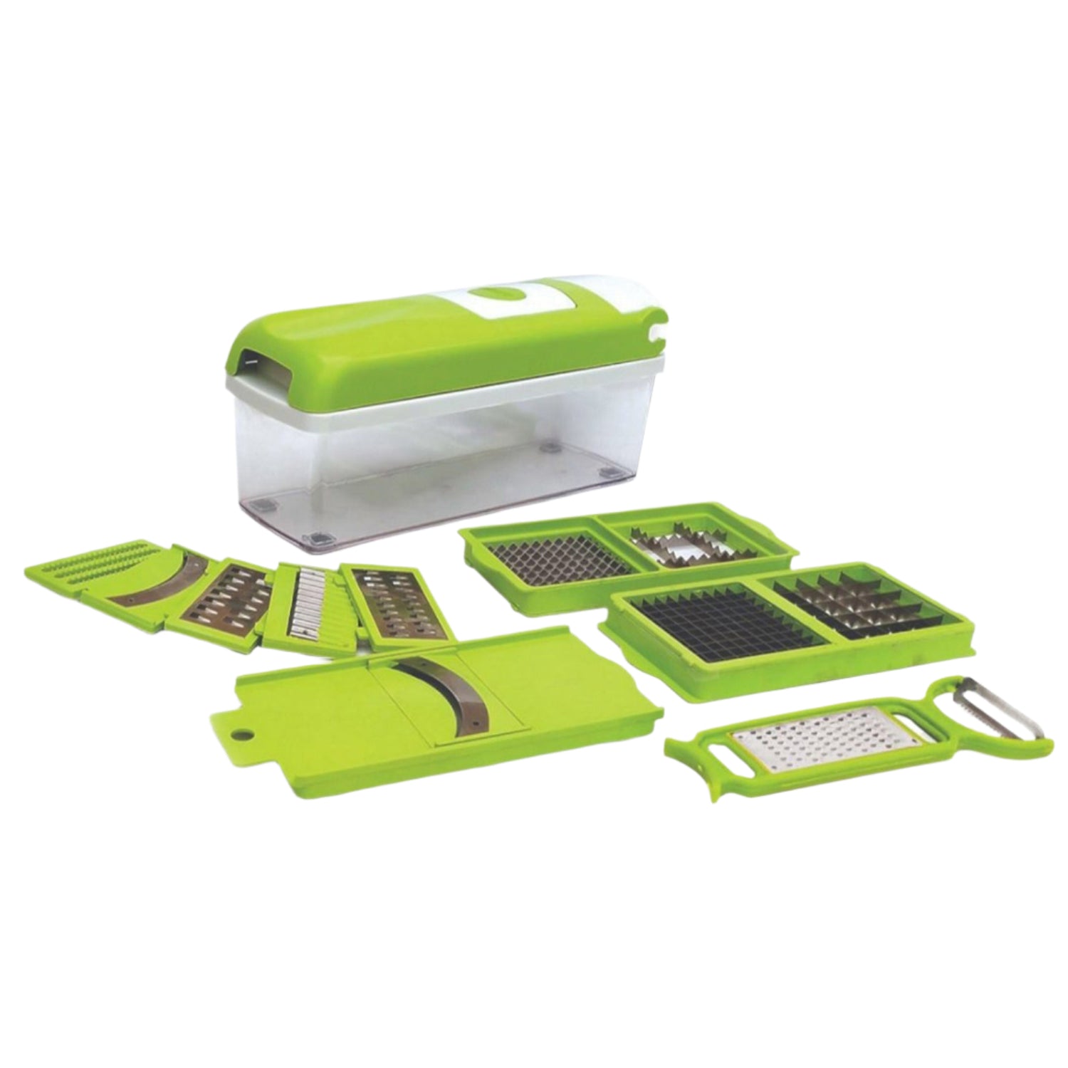 Plastic 13-in-1 manual vegetable grater and slicer Plastic 13-in-1 manual vegetable grater and slicer